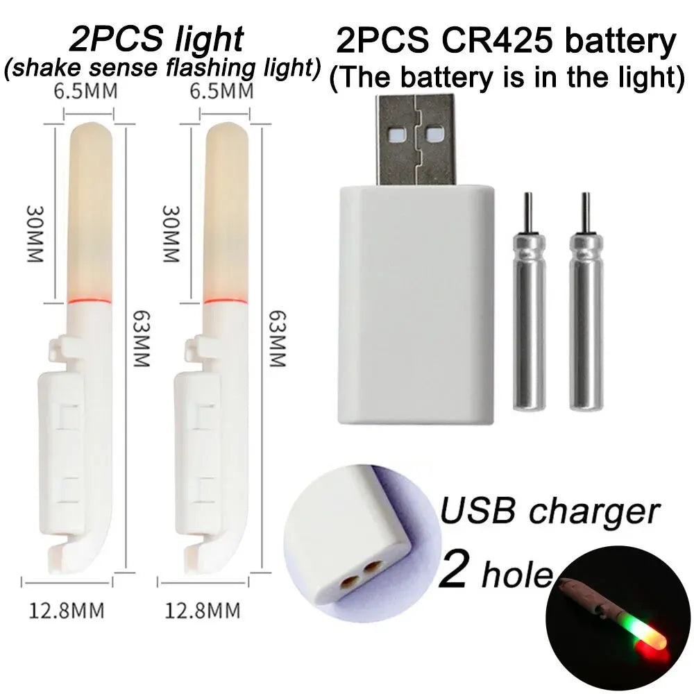 GOBAIT Special Edition Rod Tip Lights – Rechargeable LED Bite Indicators (2-Pack, USB Charger Included)