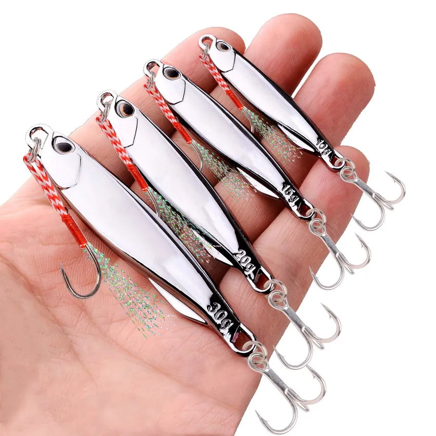 30-Piece Cast Jig Set – 10 g / 20 g / 30 g Metal Lures (Silver, Gold & Multi-Colour Finishes)
