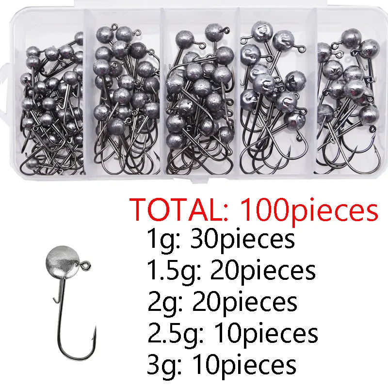 Bulk Jig Head Pack – Multiple Weights & Styles for Soft Plastics (Strong, Sharp & Salt-Ready)