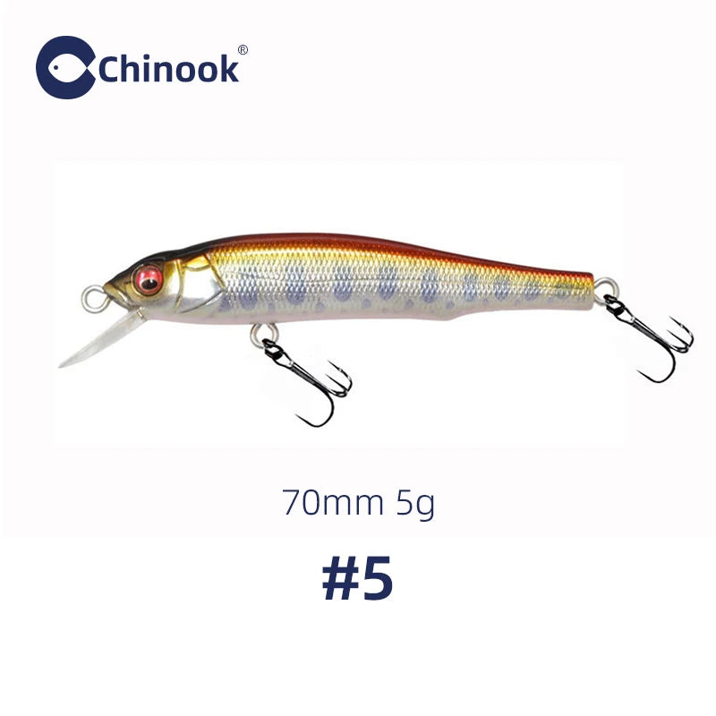 Chinook GH70 Minnow Lure | 70mm 5g Sinking / Suspending Hardbody