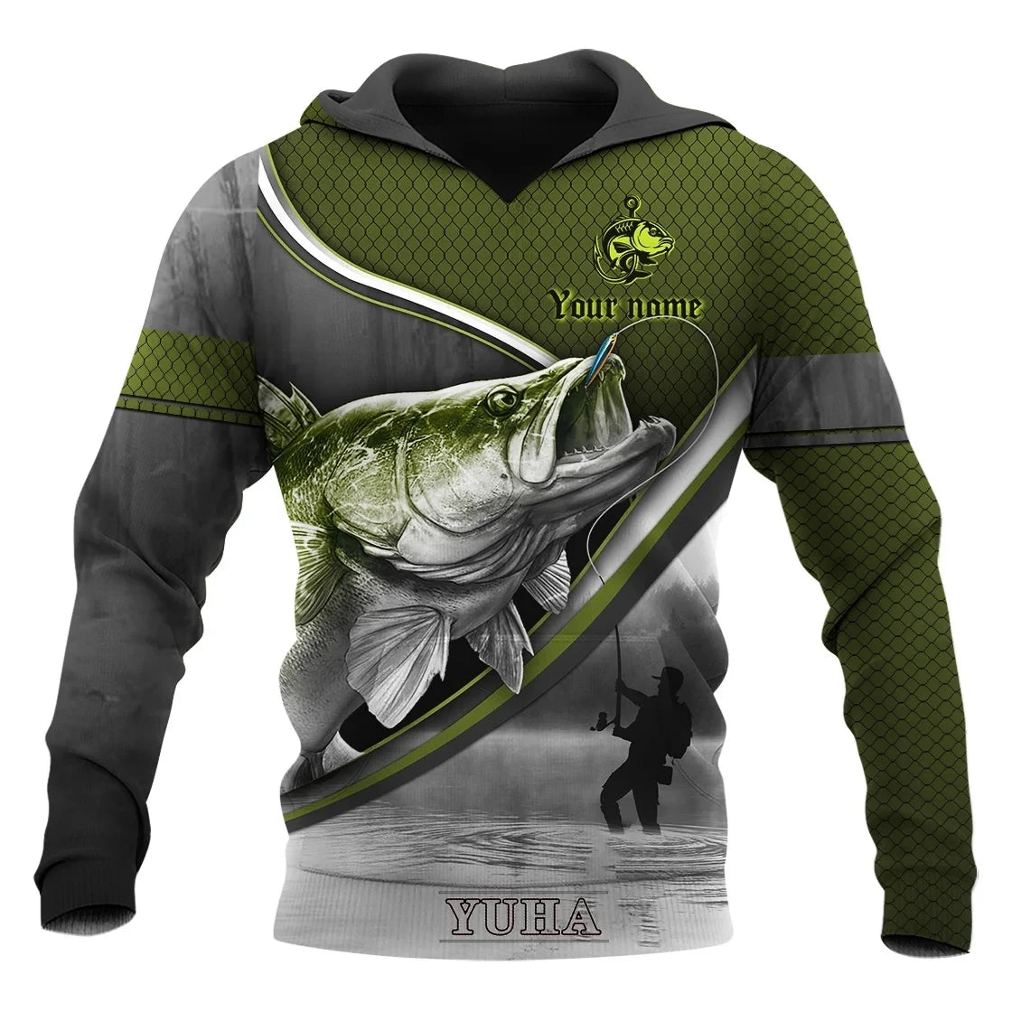 Fishing Hoodie | 3D Camo Print | Men’s Fishing Sweatshirt | Streetwear Pullover