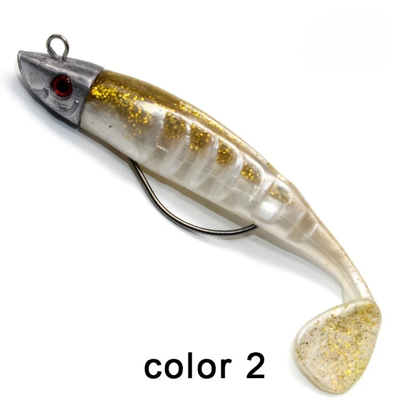 Soft Paddle Tail Jigging Lure | 10cm 15g / 13cm 26g Pre-Rigged Swimbait | Saltwater Fishing Bait
