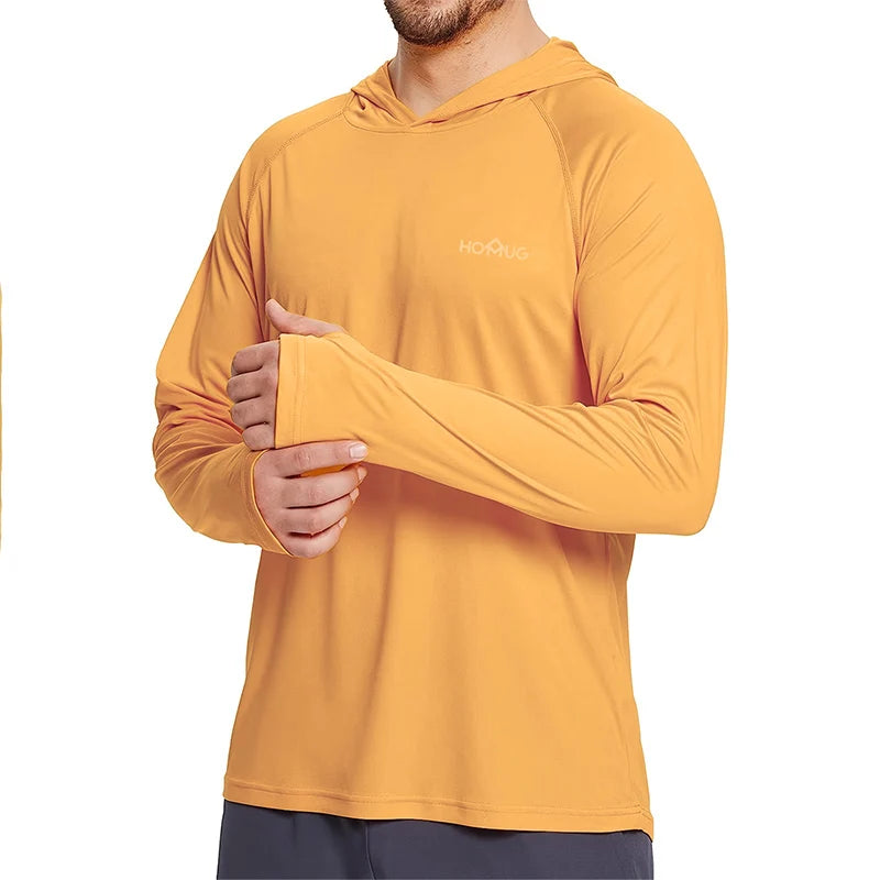 Men’s UPF50+ Fishing Hoodie | Long Sleeve Sun Protection Performance Shirt
