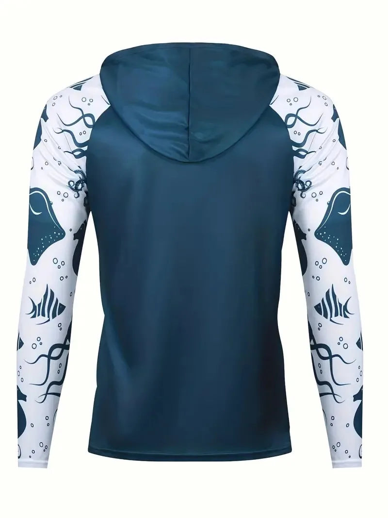 UPF 50+ Australian Summer Fishing Hoodie | Sun Safe Quick-Dry Long Sleeve Shirt