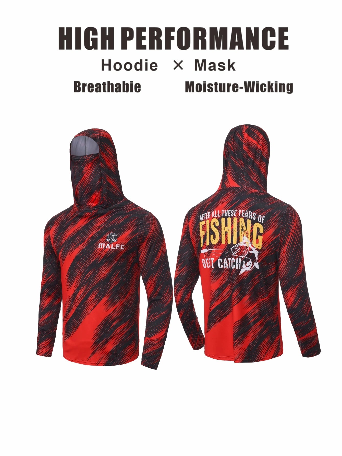 MALFC Hooded Fishing Shirt | UPF UV Protection | Long Sleeve Fishing Apparel