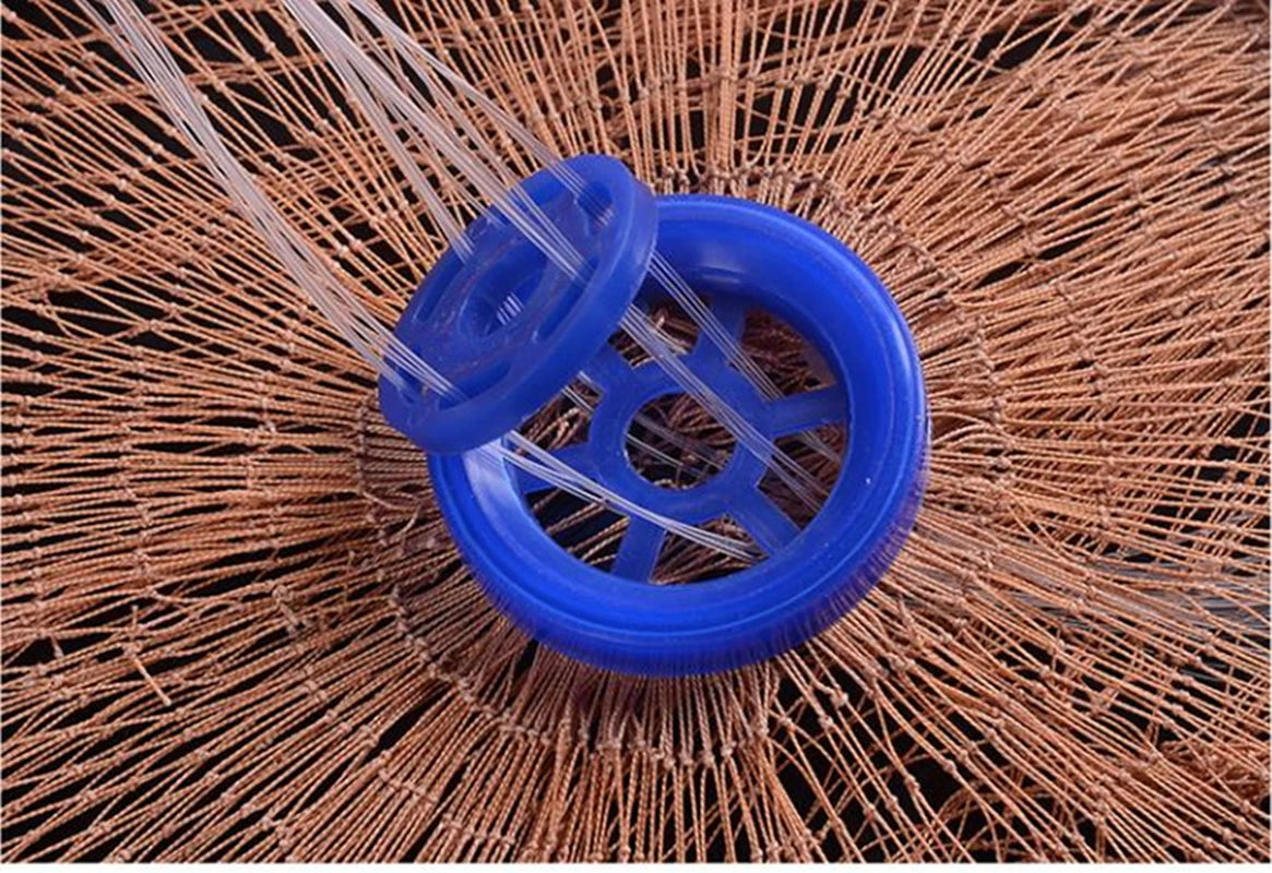 Finefish Cast Net – Monofilament Hand Throw Net (1.2–3.6 m, 1.5 cm Mesh, Retractable Design)