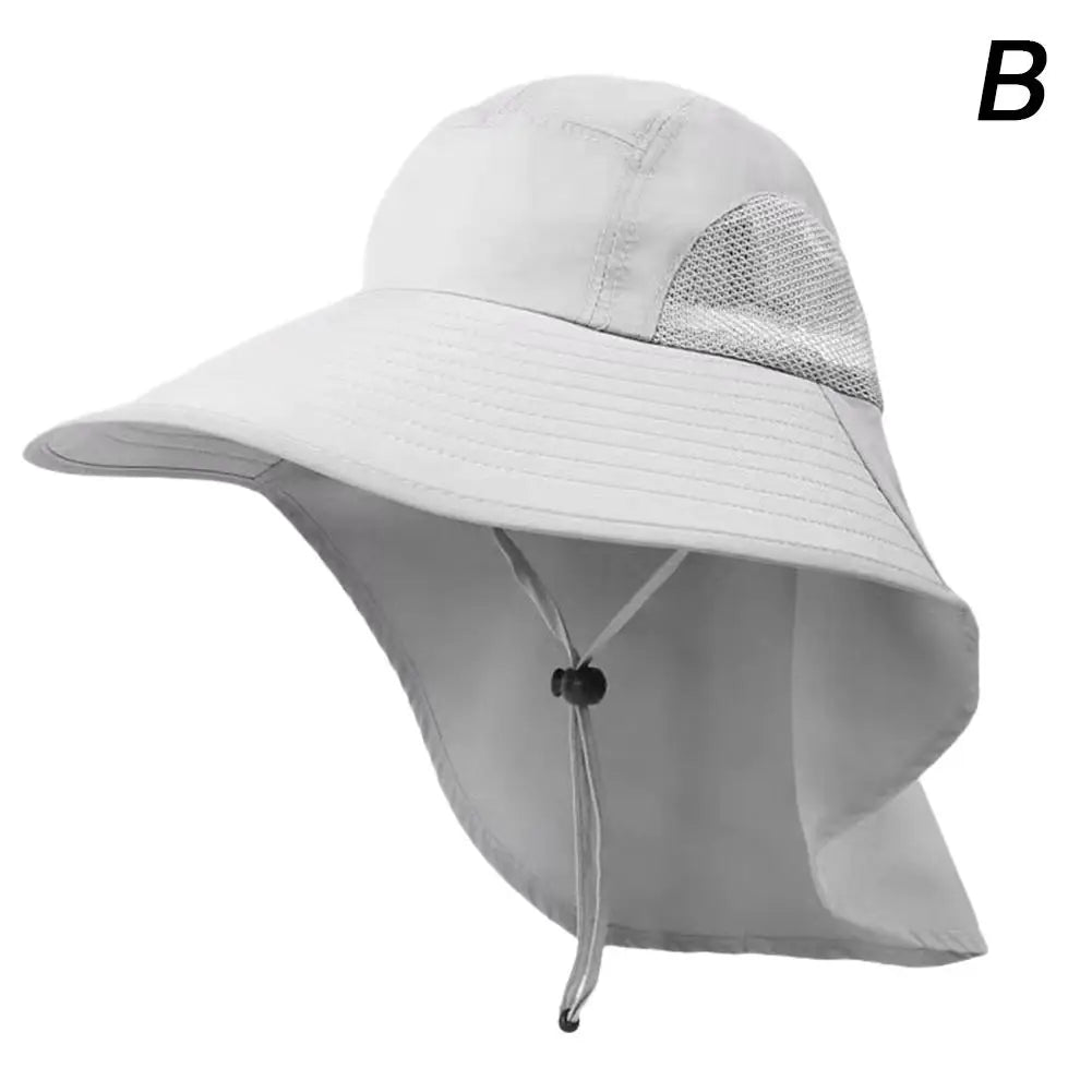 Outdoor Fishing Hat | Wide Brim with Neck Cover | Sun-Protective Breathable Fisherman Hat
