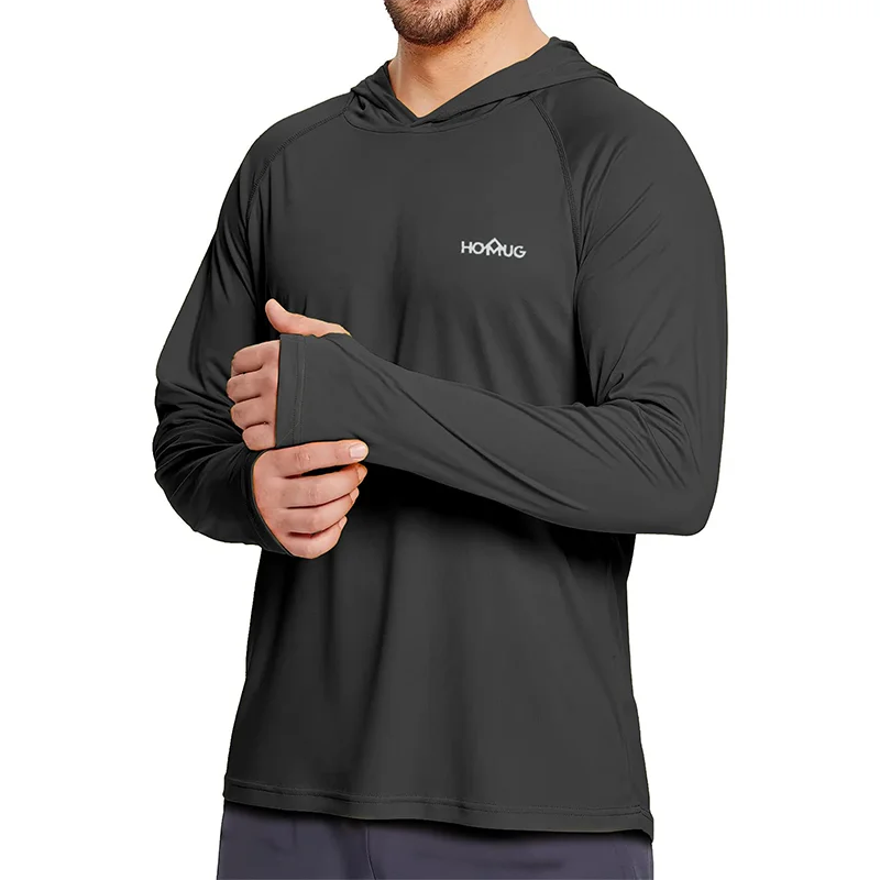 Men’s UPF50+ Fishing Hoodie | Long Sleeve Sun Protection Performance Shirt