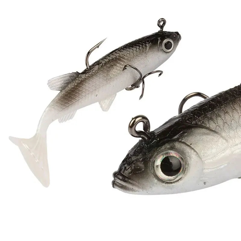 5pcs Soft Plastic Fishing Lure Set | 8cm (2.8”) Artificial Baits with Hooks