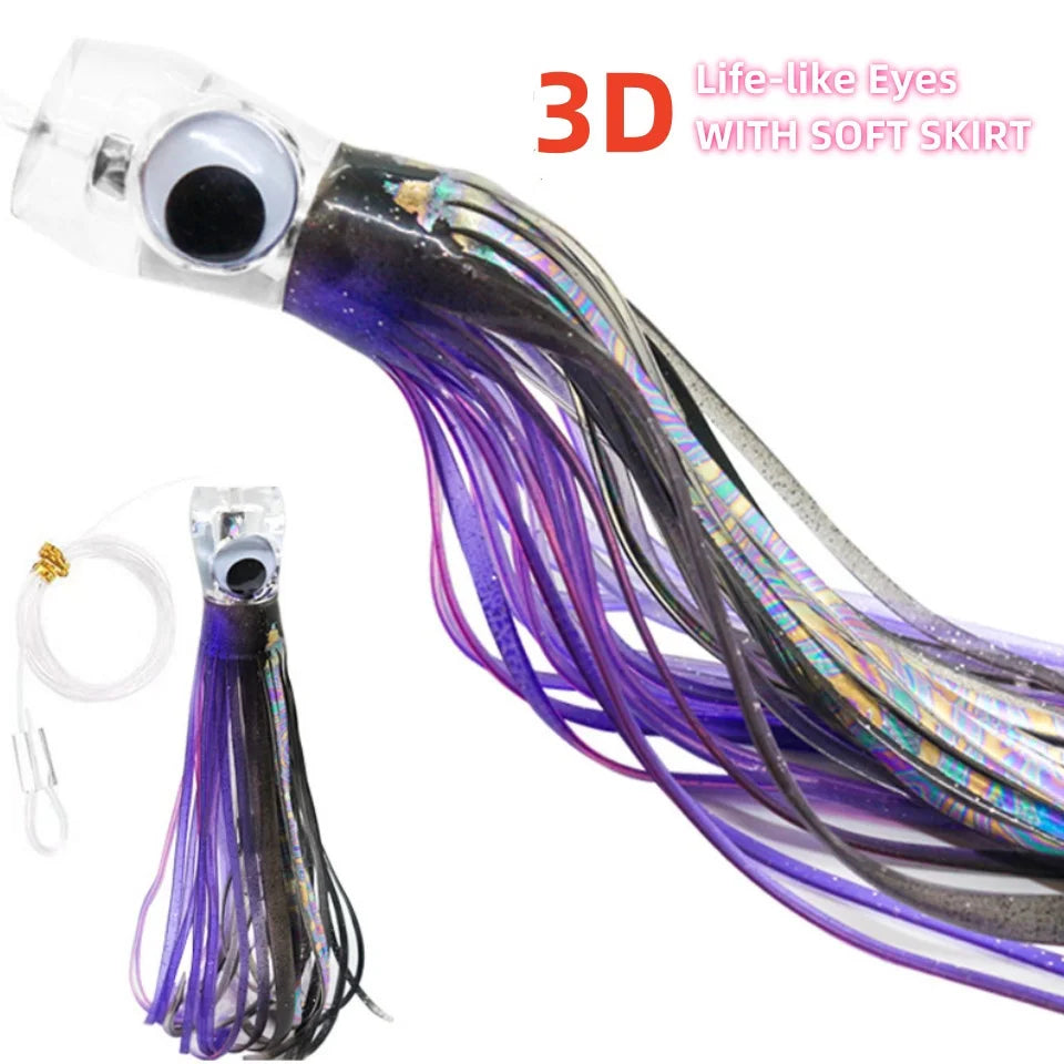 SWOLFY Trolling Skirt – 130 g / 26 cm Big Game Offshore Lure (Pre-Rigged, Saltwater)