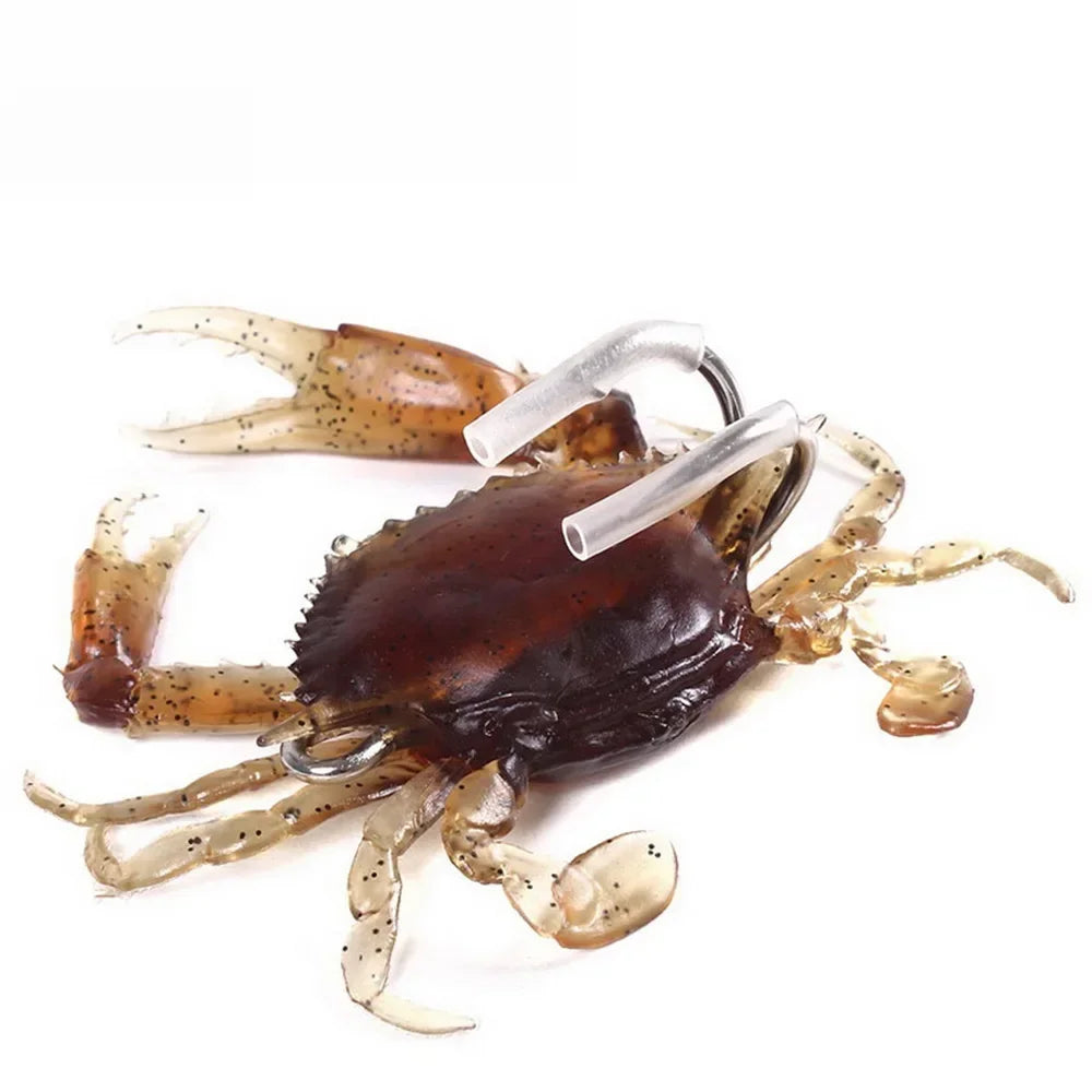 ALASICKA 3D Crab Soft Lure | 8cm / 10cm | Realistic Crab Bait | 5–10pcs Saltwater Soft Plastics