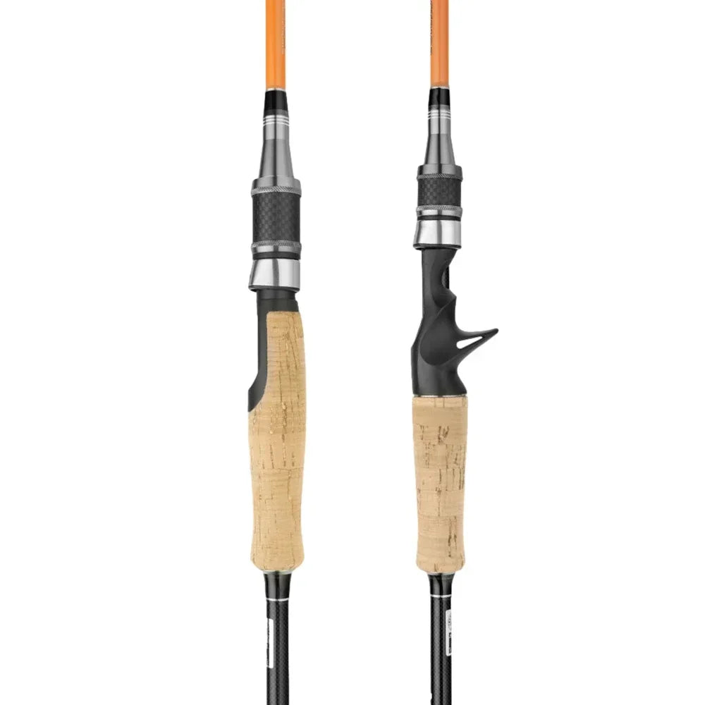 2-Section Carbon Spinning & Casting Rod – Dual Tips (M / MH Power)