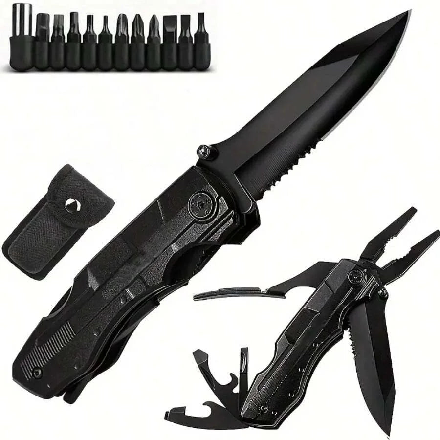 Multi-Function Folding Tool | Pliers, Screwdriver Bits & Utility Tool