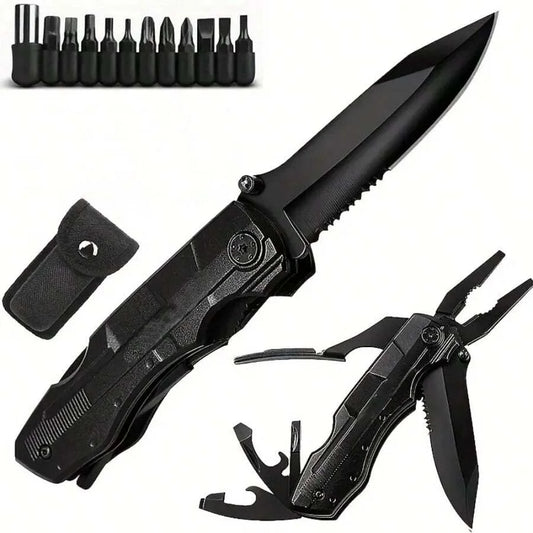 Multi-Function Folding Tool | Pliers, Screwdriver Bits & Utility Tool
