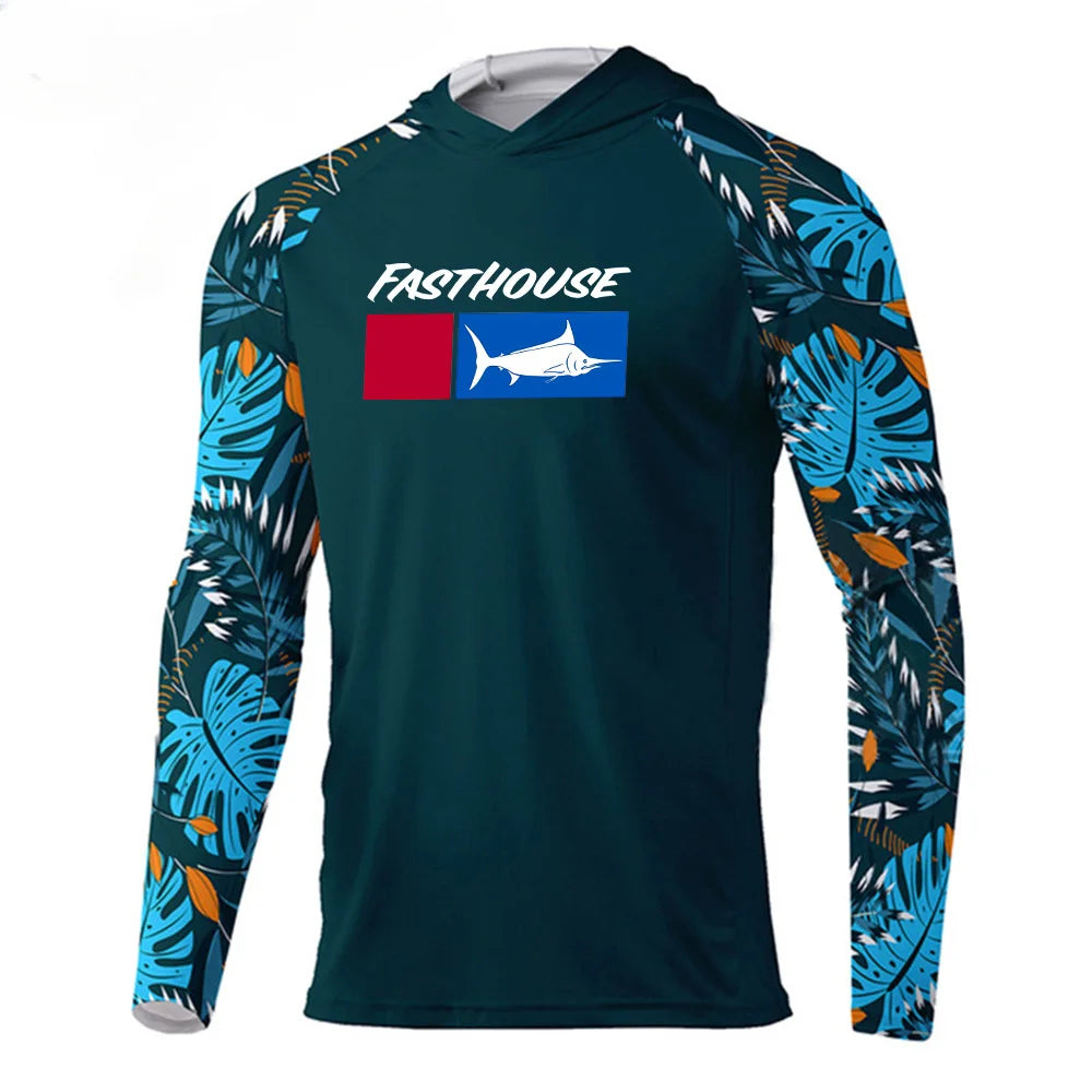 UPF 50+ Australian Summer Fishing Hoodie | Sun Safe Quick-Dry Long Sleeve Shirt