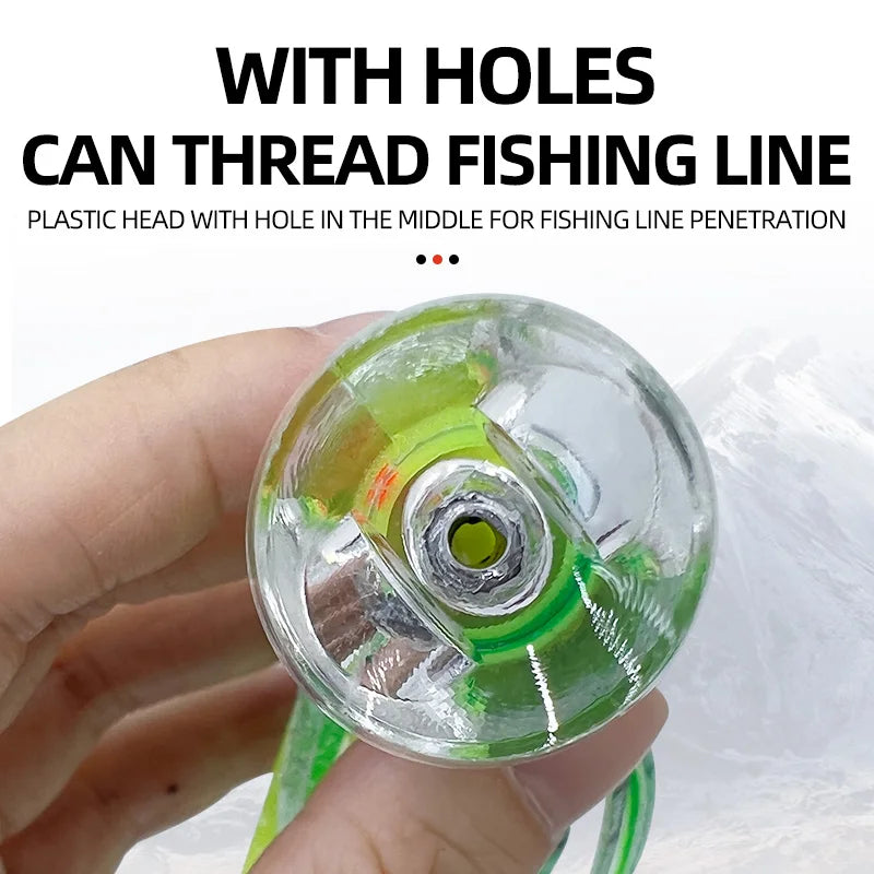 Squid Skirt Trolling Lure – 16 cm & 25 cm Offshore Game Lure (6 Colours, 150 cm Line)