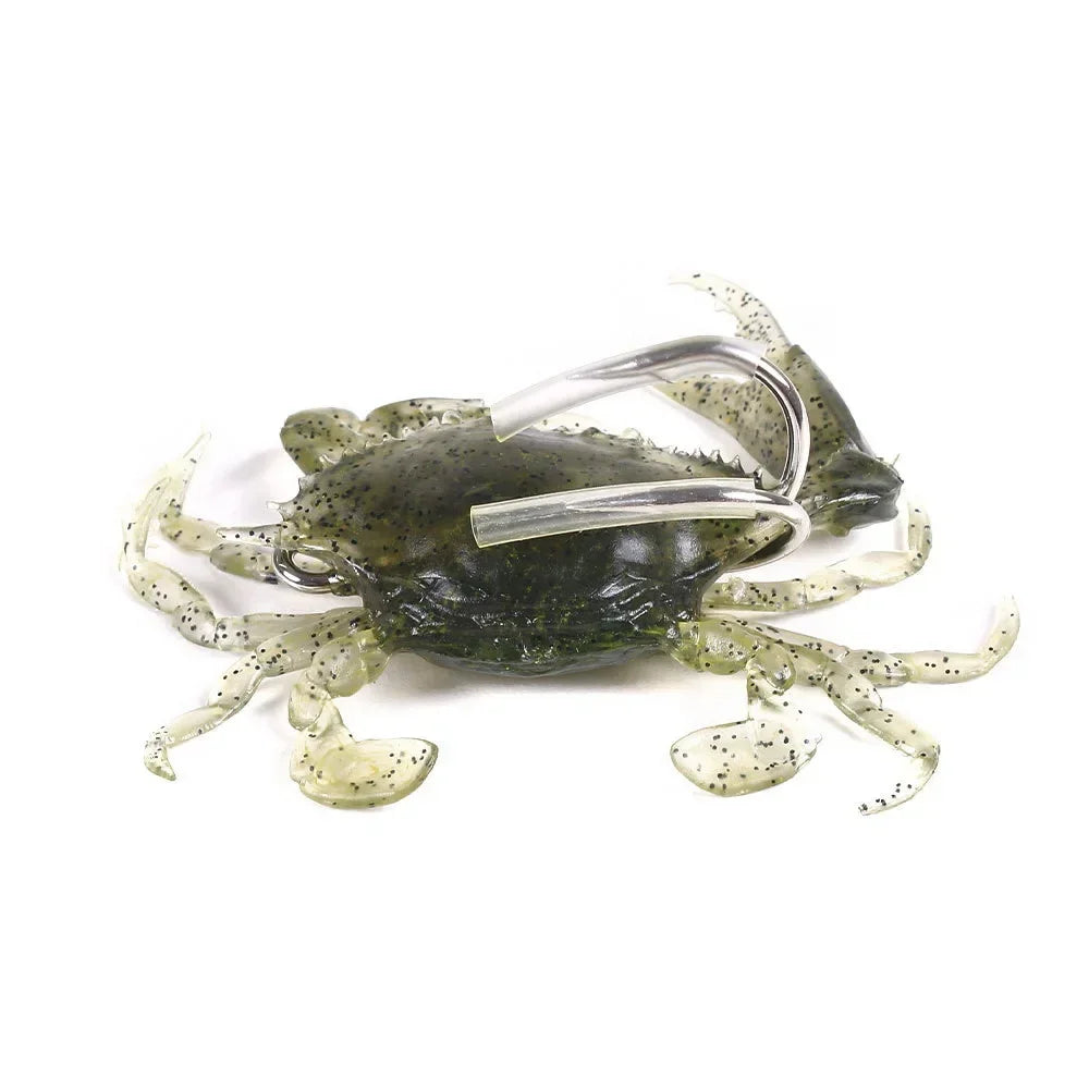ALASICKA 3D Crab Soft Lure | 8cm / 10cm | Realistic Crab Bait | 5–10pcs Saltwater Soft Plastics