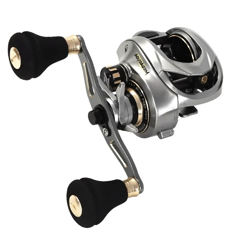 Seasir Megacuda Baitcaster | 15KG Max Drag | Aluminum Frame | Carbon Side Plate | 6.5:1 | Double Metal Handle
