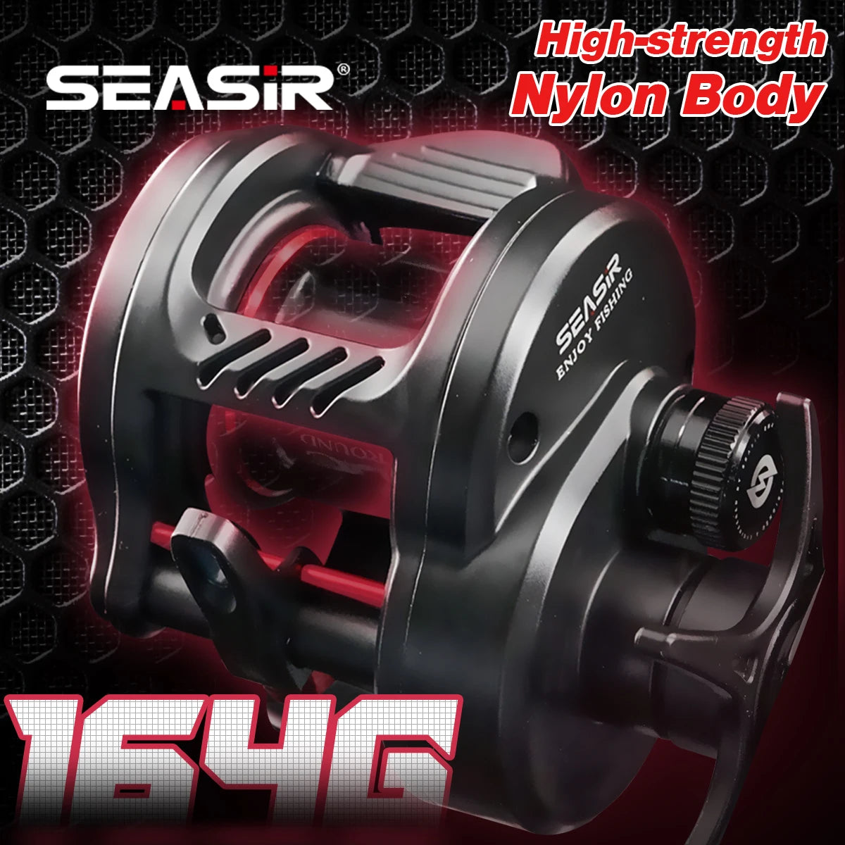 SEASIR DC-ROUND Baitcasting Reel | Brass Gear Drum Reel | Long Cast Saltwater Baitcaster | 164g