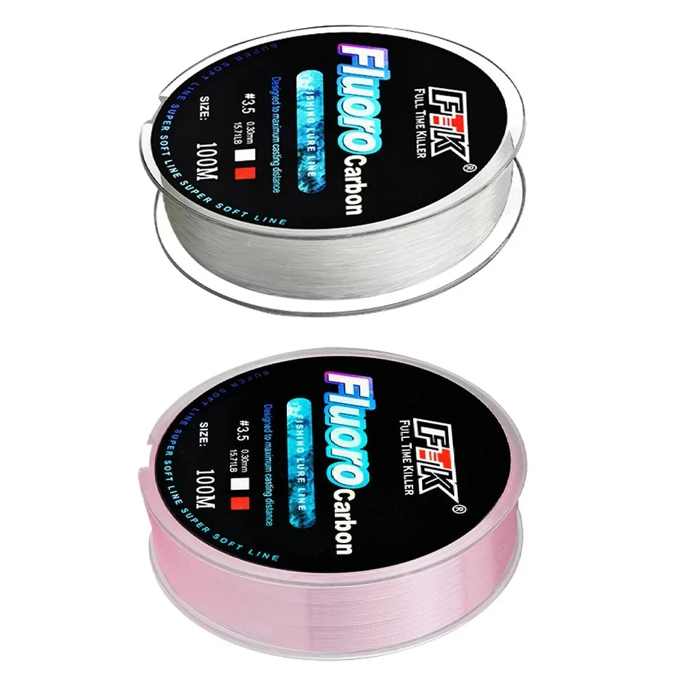 ZTTO Fluorocarbon Sinking Leader Line – 100 m Invisible Tough Leader (High Strength & Abrasion Resistant)