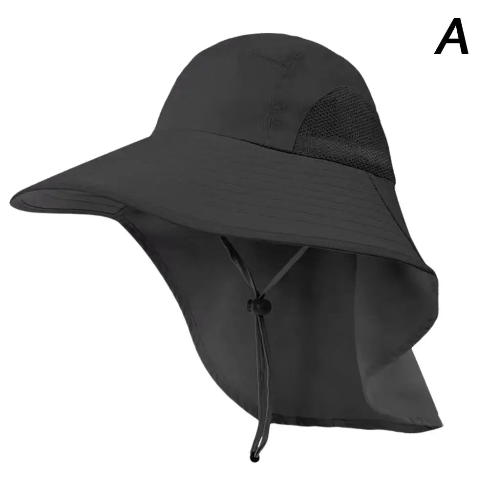 Outdoor Fishing Hat | Wide Brim with Neck Cover | Sun-Protective Breathable Fisherman Hat