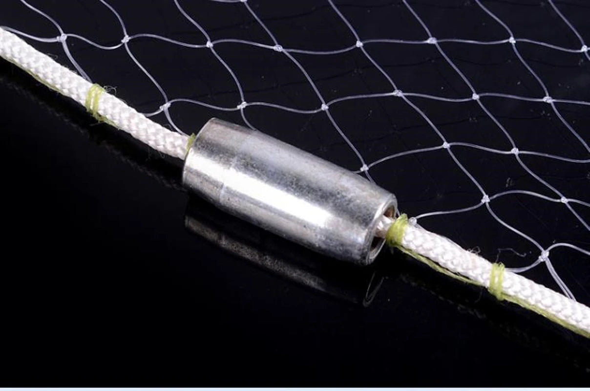 Finefish Cast Net – Monofilament Hand Throw Net (1.2–3.6 m, 1.5 cm Mesh, Retractable Design)