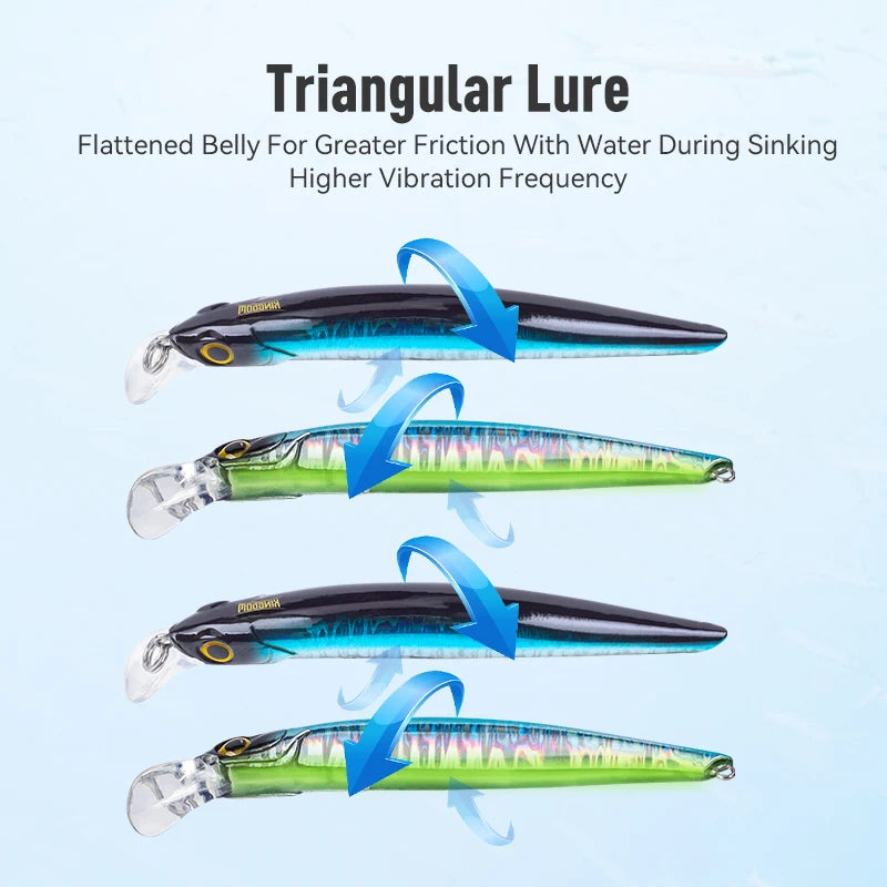 Kingdom Sinking Minnow Hardbody Lure | Saltwater Crankbait Fishing Lures