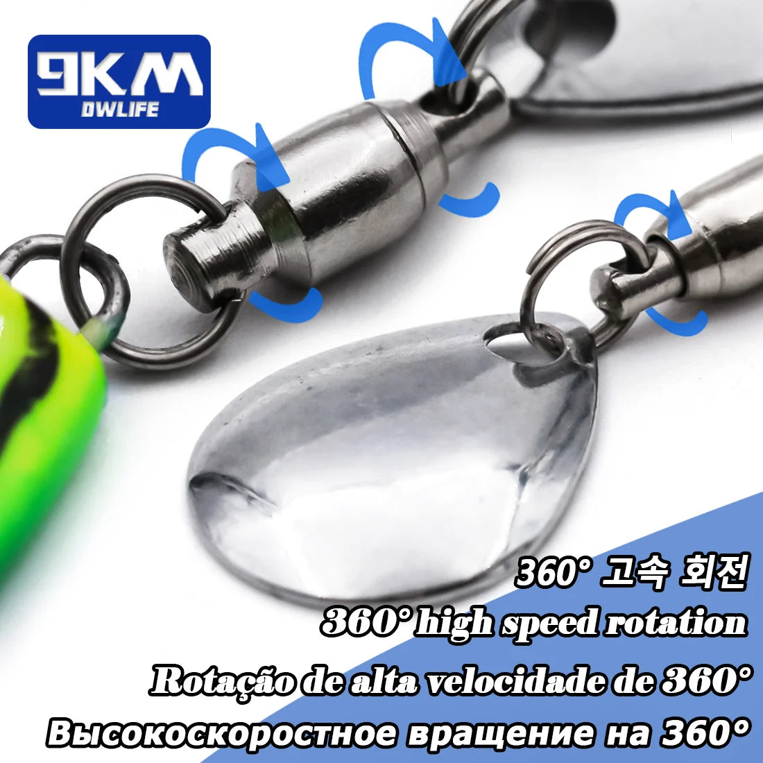 9KM DWLIFE Tail Spinner VIB Lure | 9g–16g Sinking Blade Bait | Long Casting Vibration Lure