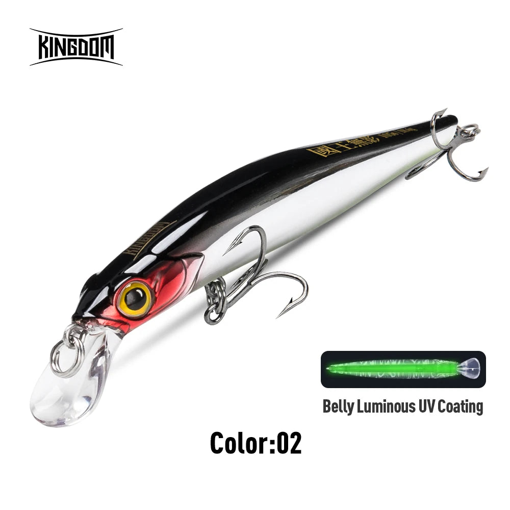 Kingdom Sinking Minnow Hardbody Lure | Saltwater Crankbait Fishing Lures