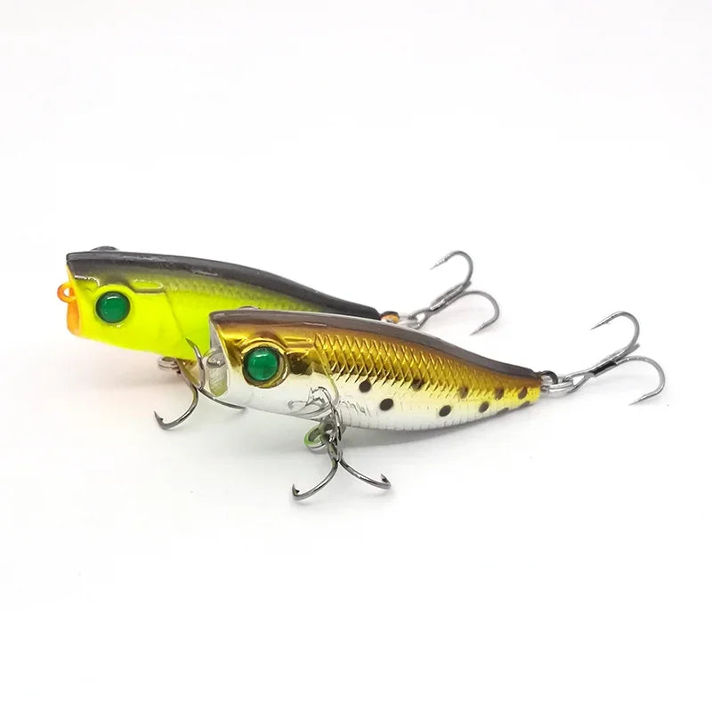 Mini Topwater Popper Lure | 4cm 3.5g Surface Fishing Lure with 3D Eyes