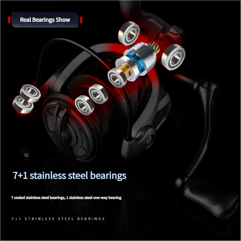 Mavllos Skadi Bass Spinning Reel | 7+1BB | 5.5:1 Ratio | IPX6 Waterproof | 6–12kg Drag