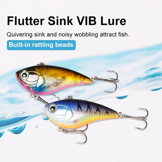 Wondersee 70mm VIB Lure | 15g Sinking Vibration Hardbody | Long Casting Blade Bait