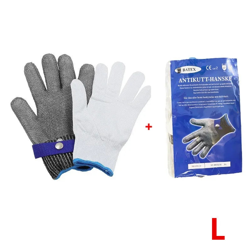 Stainless Steel Mesh Cut-Resistant Glove | Hand Protection for Fish Filleting & Food Preparation