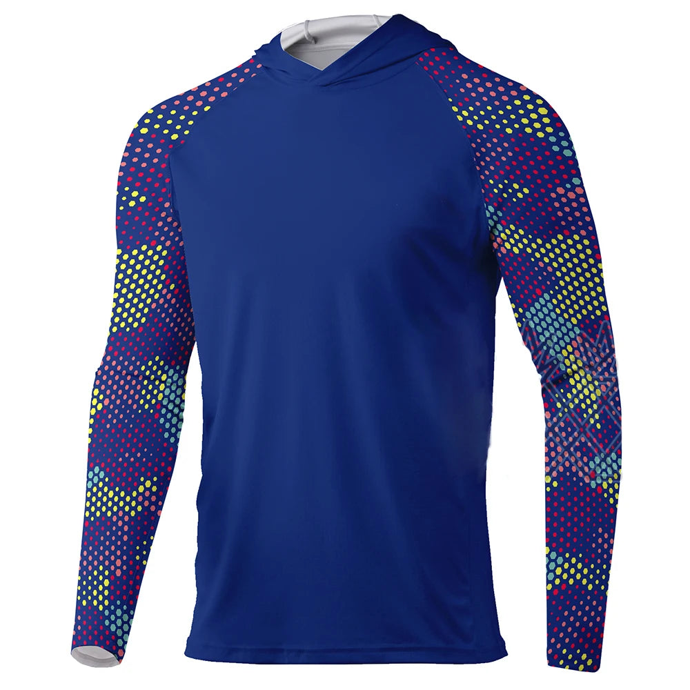 Men’s Camouflage Fishing Hoodie | UPF50+ Long Sleeve Sun Protection Fishing Shirt
