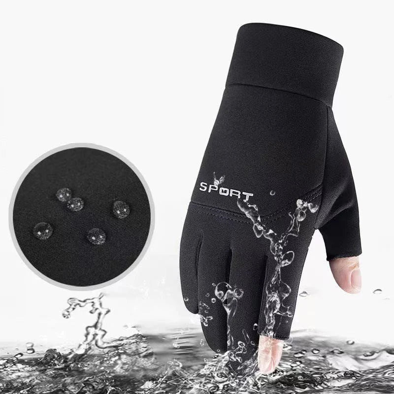 Two-Finger Cut Fishing Gloves | Anti-Slip Outdoor Angling & Cycling Gloves