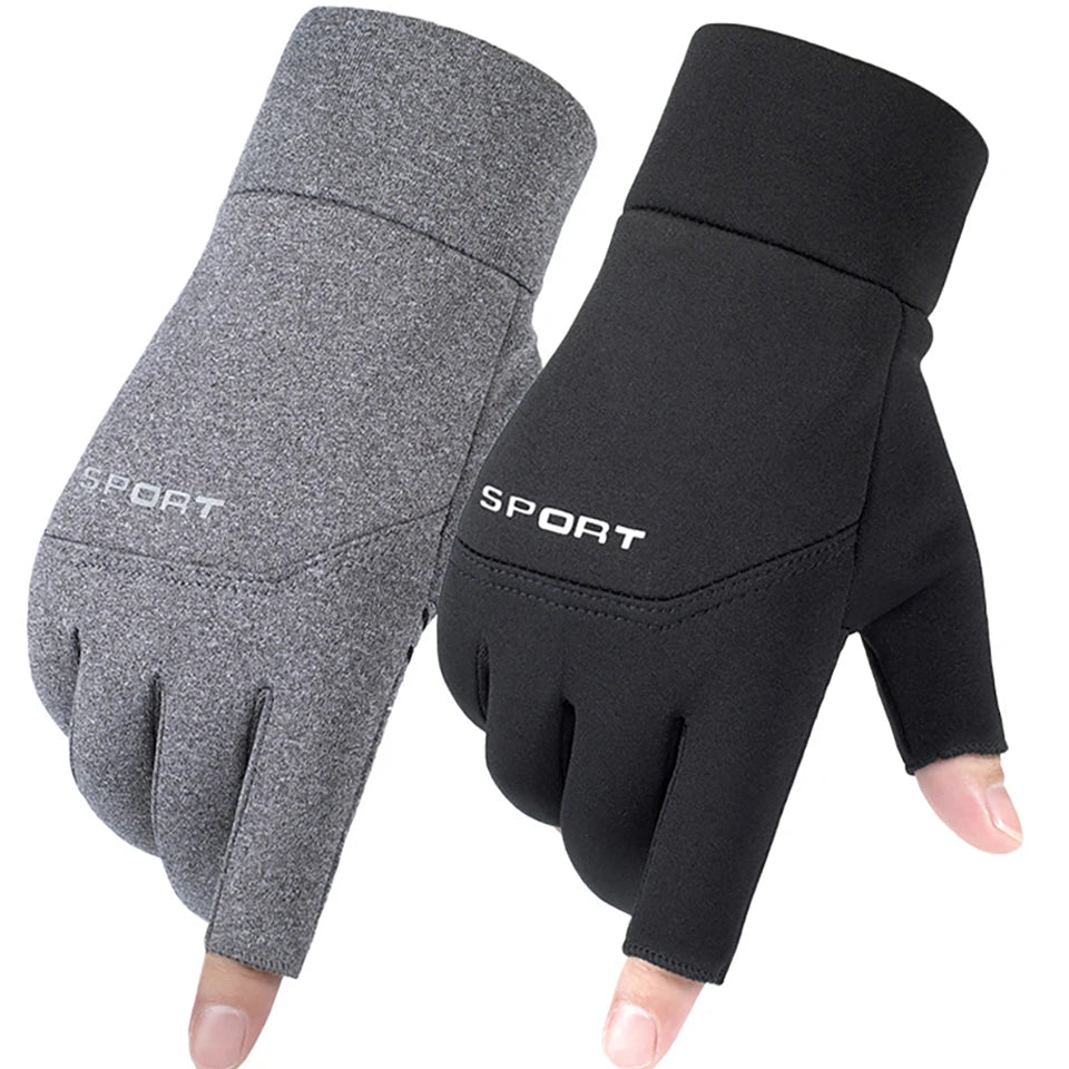 Two-Finger Cut Fishing Gloves | Anti-Slip Outdoor Angling & Cycling Gloves
