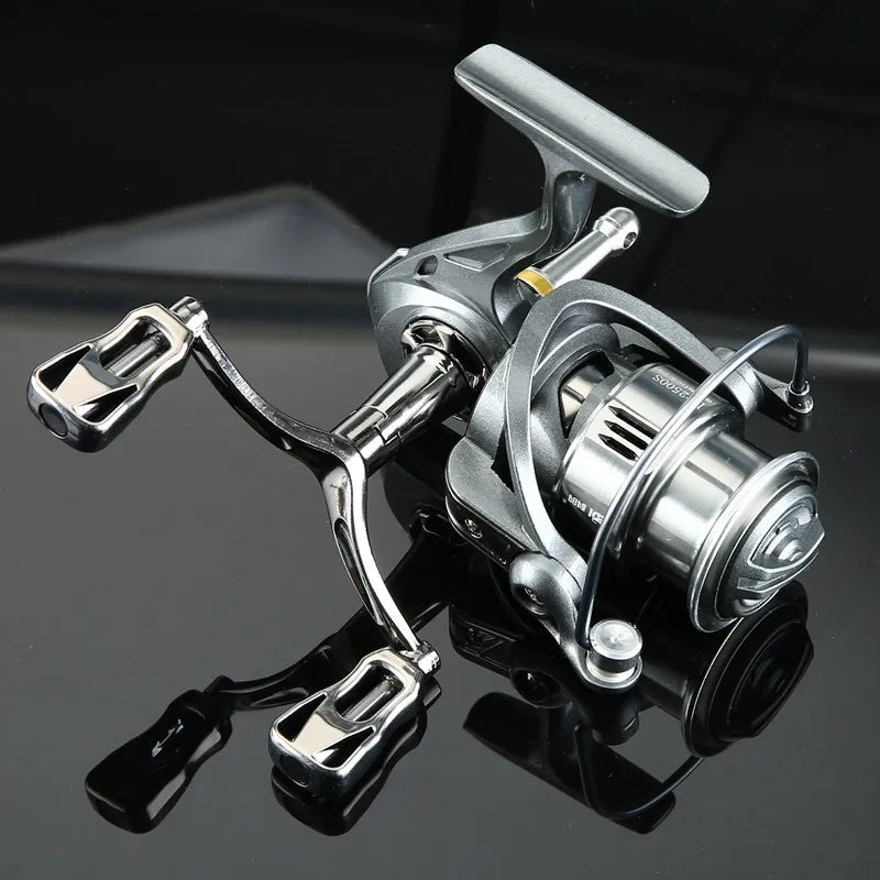2500S / 3000M Spinning Reel – 3+1 Bearings, 8 kg Drag & CNC Metal Double Handle (Fresh & Saltwater)