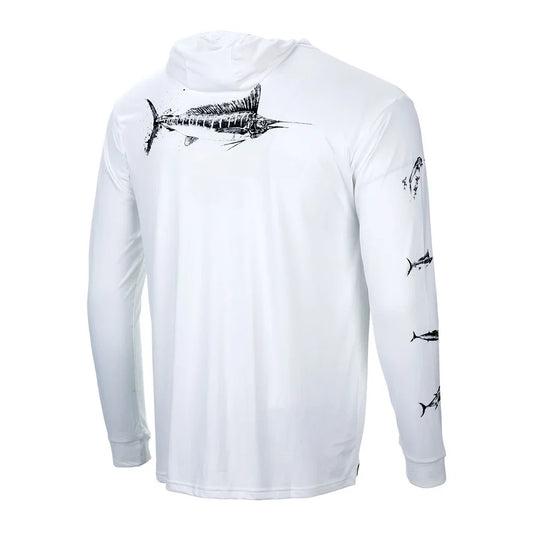 Men’s UPF50+ Fishing Hoodie | Long Sleeve Sun Protection Shirt | Breathable Summer Angling Wear