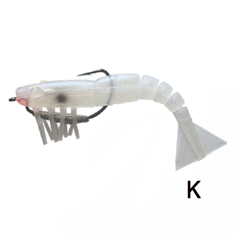 TAKEDO LIVE SHRIMP LV01A Soft Lure | 90mm / 120mm Realistic Prawn Bait | TPR Shrimp Lure