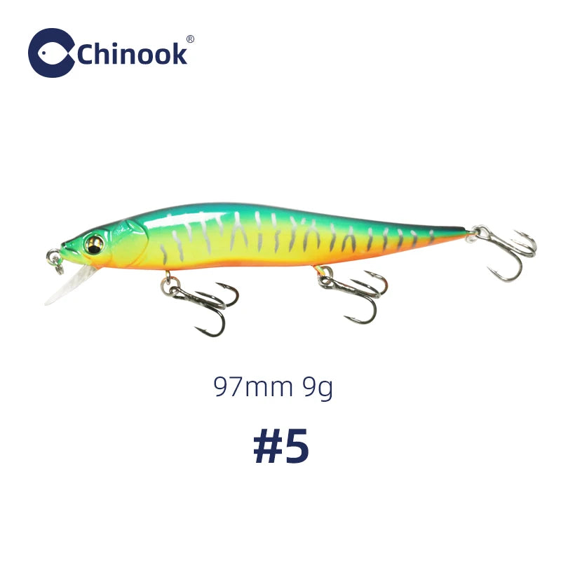 Chinook 97mm Minnow Jerkbait | 9g Floating / Suspending Hardbody Lure