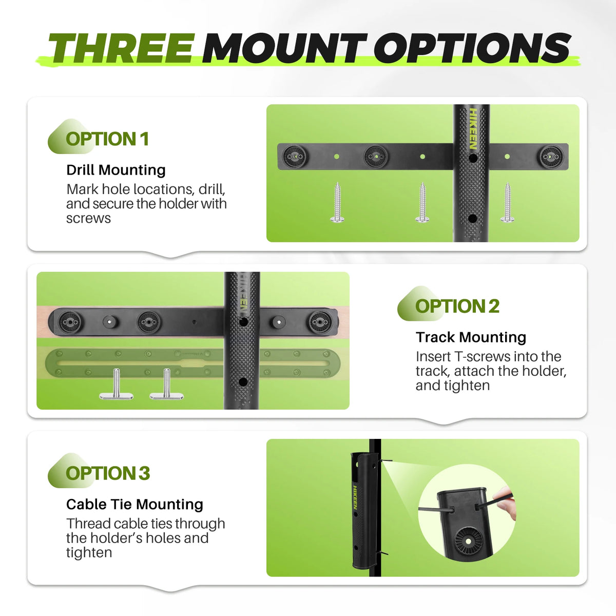 HIKEEN Adjustable 4-Tube Fishing Rod Holder | Wall-Mounted Boat & Garage Rod Rack