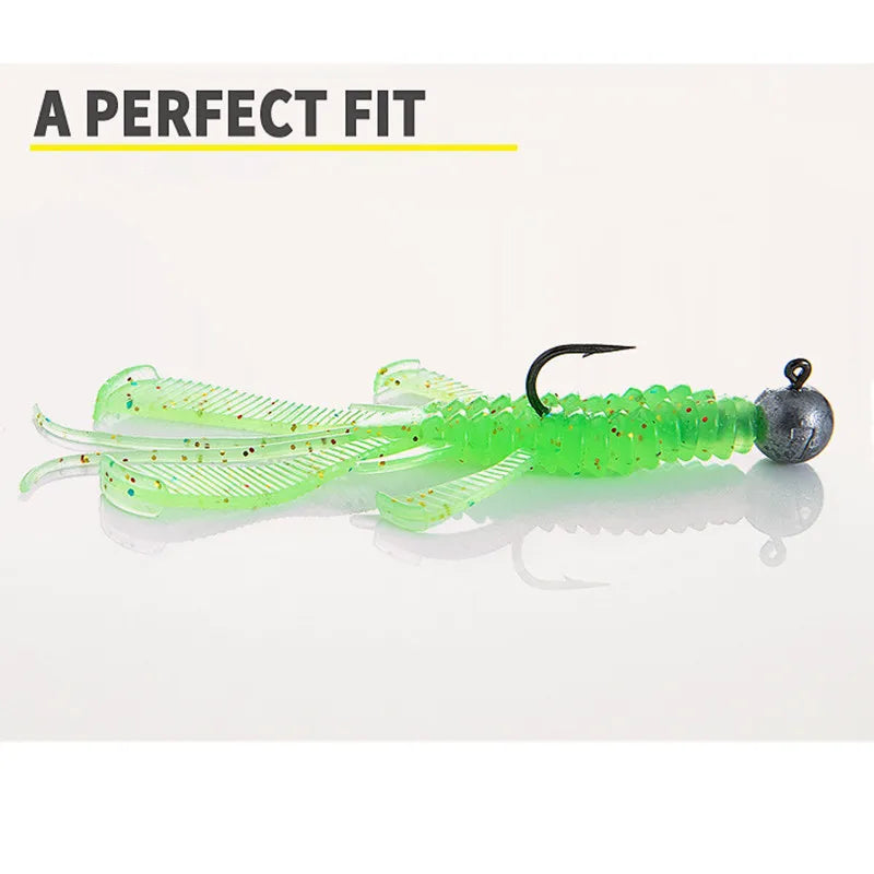 10-Pack Double-Tail Craw Soft Plastic Lures | 80mm 3g | Crayfish & Prawn Style Baits
