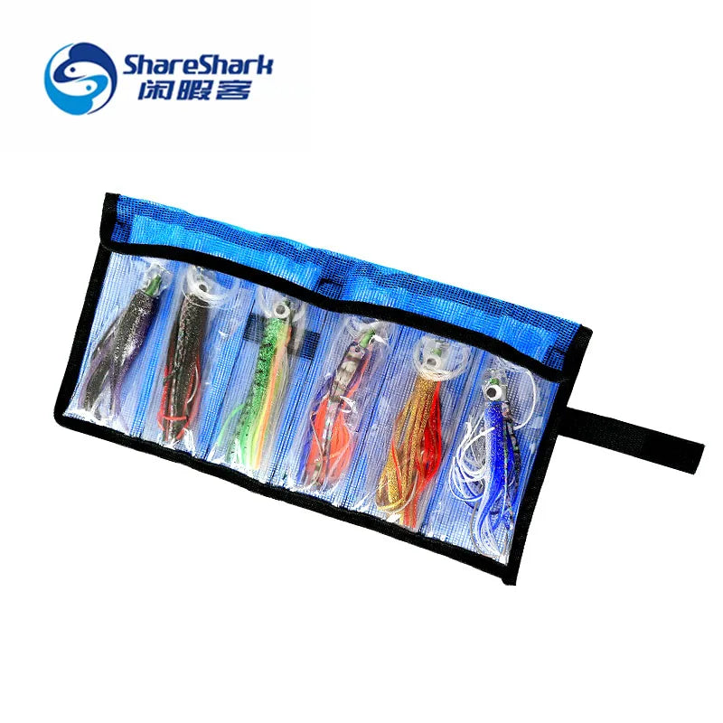 Offshore Skirted Trolling Lures (6-Pack) | Deep Sea Game Fishing Set for Marlin, Tuna, Mahi & Wahoo