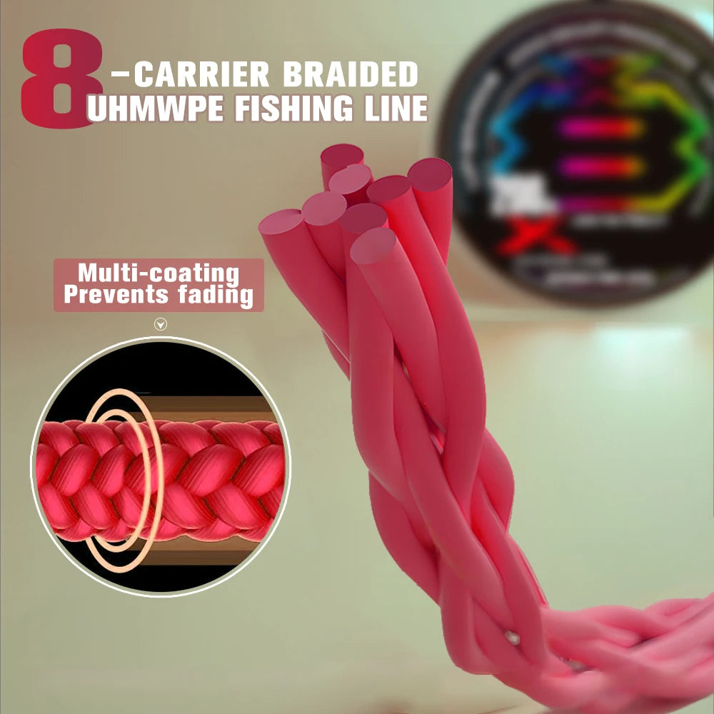 X-Braid Upgrade X8 Multicolour Braided Fishing Line | 8-Strand | 300m / 500m / 1000m