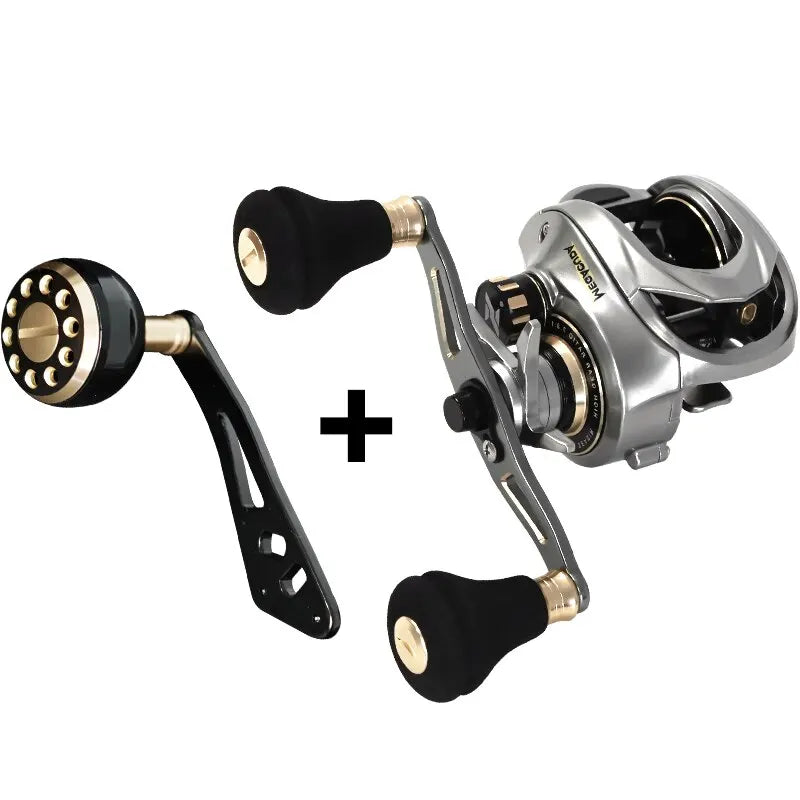 Seasir Megacuda Baitcaster | 15KG Max Drag | Aluminum Frame | Carbon Side Plate | 6.5:1 | Double Metal Handle