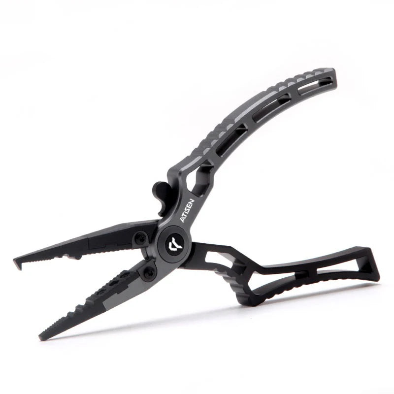 Booms Fishing X1 Aluminum Fishing Pliers | Tungsten Steel Jaws | Braid Cutter | Hook Remover with Pouch
