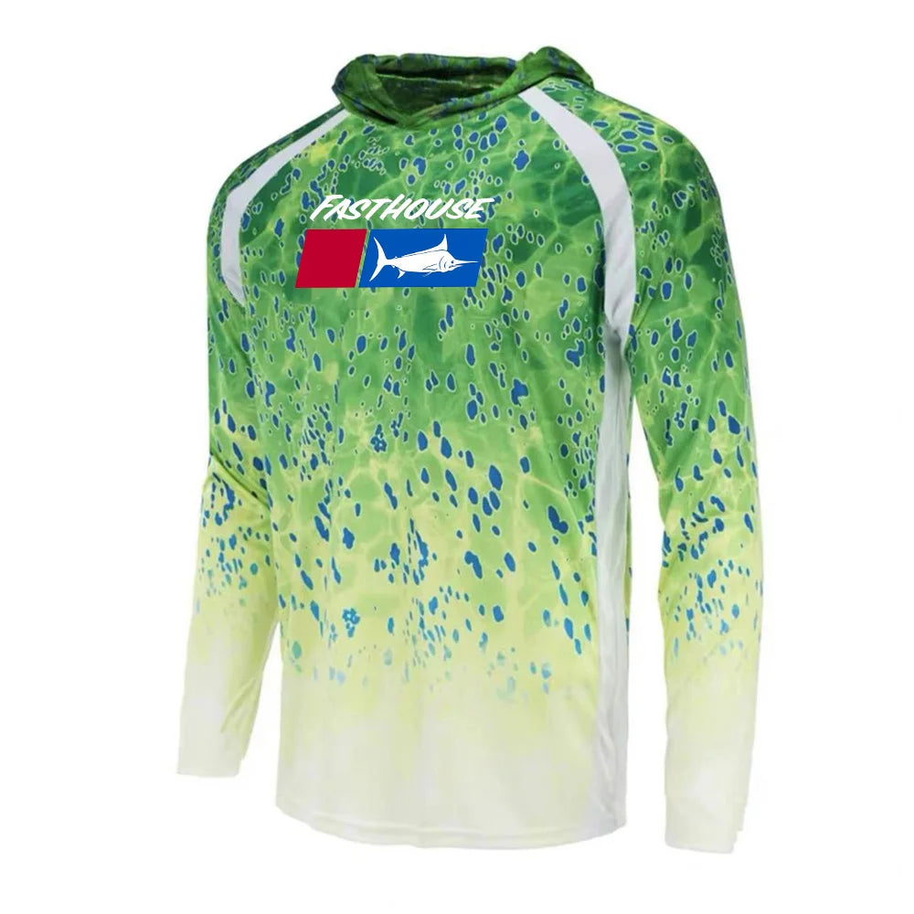 UPF 50+ Australian Summer Fishing Hoodie | Sun Safe Quick-Dry Long Sleeve Shirt