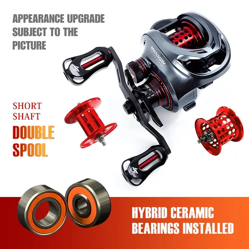 SEASIR Mansory Baitcasting Reel | 146g Ultralight Carbon | 7.3:1 HS | 11+1 Bearings | Dual Spool