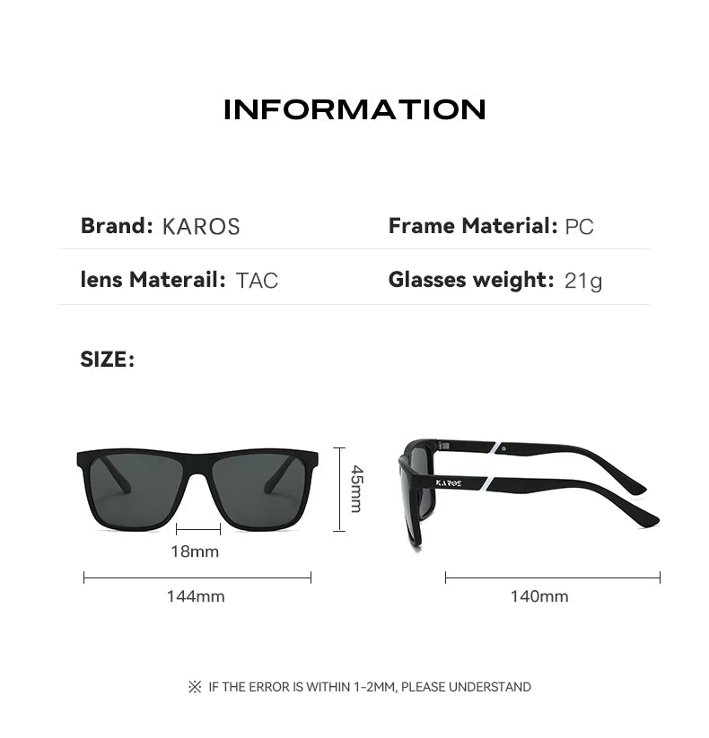 KAROS Polarized Sports Sunglasses YZ2015 | UV400 Mirror Lens Fishing & Outdoor Eyewear