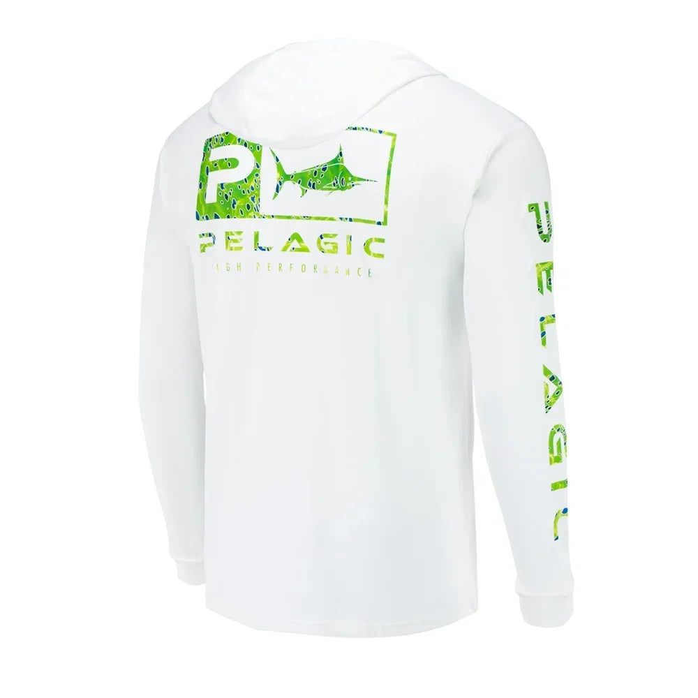 Men’s UPF50+ Fishing Hoodie | Long Sleeve Sun Protection Shirt | Breathable Summer Angling Wear